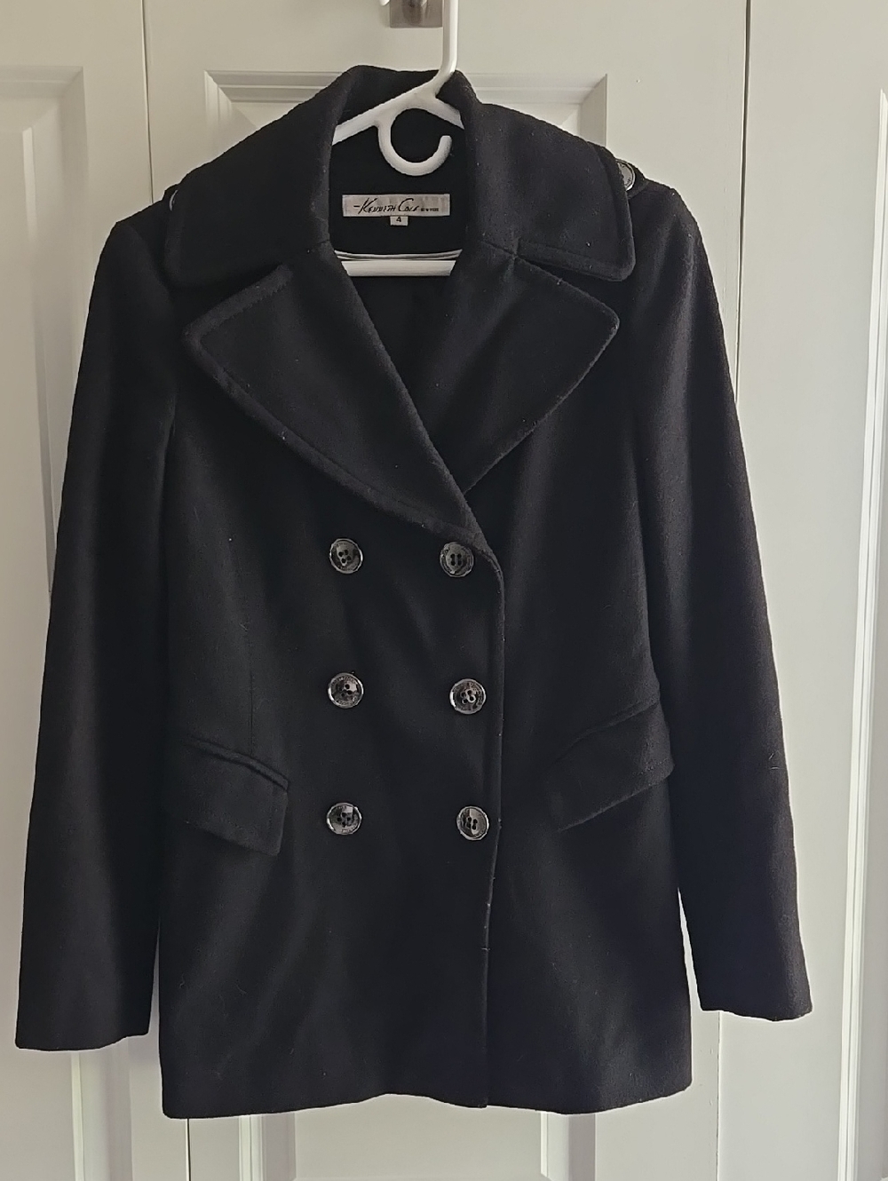 Kenneth Cole NY | Classic Wool Blend Double Breasted Peacoat